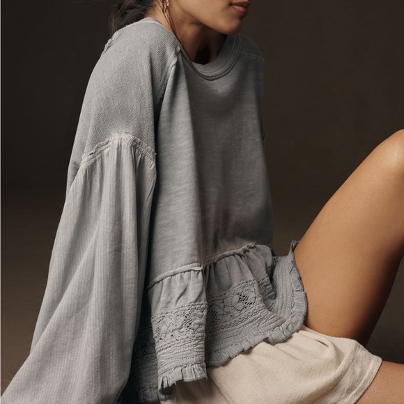 Pilcro Cropped Babydoll Top - Picture 3 of 8